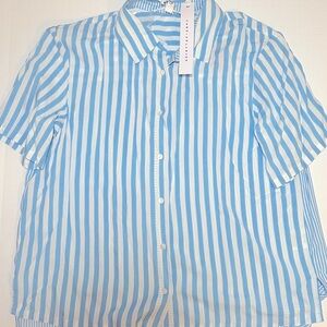 Blue Striped Women's Jeans